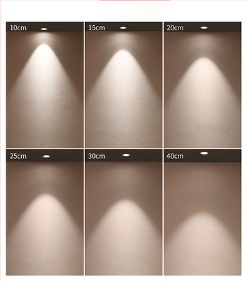 LED вграден стенен прожектор за домове и хотели, антиотразяващ, CRI≥90, 220V, алуминиев корпус