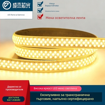 LED лента за външно водоустойчиво осветление, 220V, 348 светодиода, чипове 2835, 22W, IP65