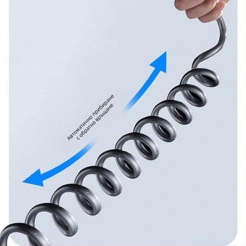 PU телескопичен душ маркуч със спрей, модел SU022, 1 MPa, 0–99°C, монтаж тип резба