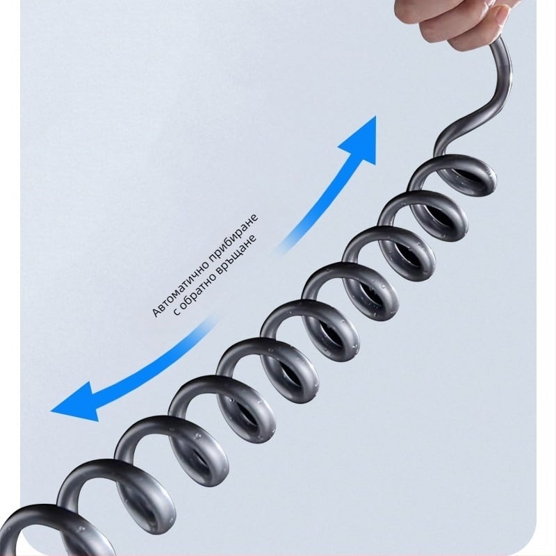 PU телескопичен душ маркуч със спрей, модел SU022, 1 MPa, 0–99°C, монтаж тип резба