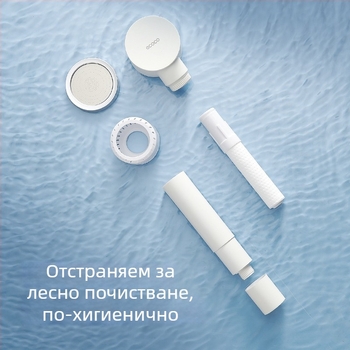 ecoco душ глава с повишено налягане - ABS, кръгла, вградена инсталация, дъждовна струя