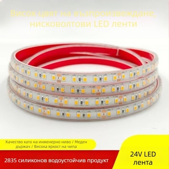 LED лента 24V, IP68 водоустойчива, 120×3528 светодиоди, 10 W/m, с димер