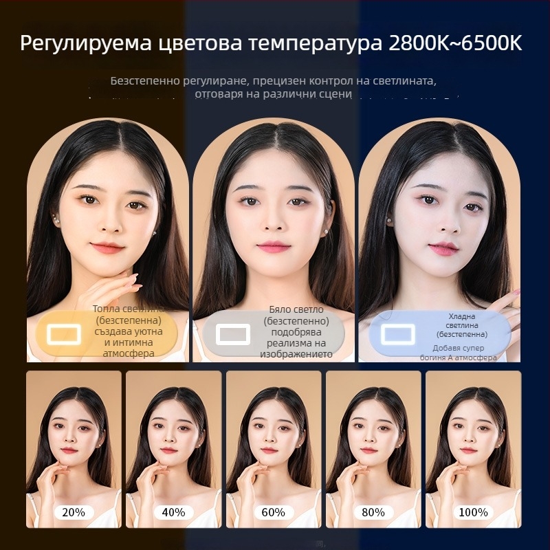 M-200rgb LED светлина за запълване — преносима, ръчна, вградена батерия, 10–50W, 5V