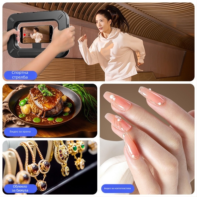 M-200rgb LED светлина за запълване — преносима, ръчна, вградена батерия, 10–50W, 5V