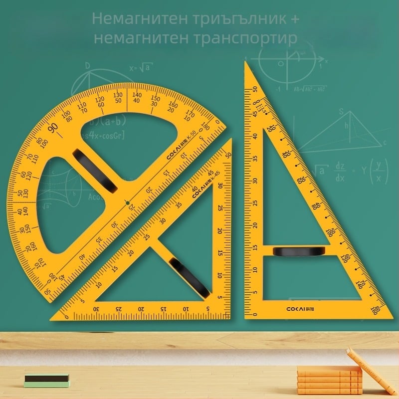 Учебен магнитен триъгълник комплект – пластмасов, модел JXDCZ, марка Liangzhi, за чертане на кръгове на дъска