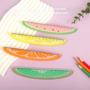 Акрилна линейка, многофункционален инструмент за чертане с мотив на животно, модел Ruler 003, опакована в торбичка, персонализация налична, печат на лого включен