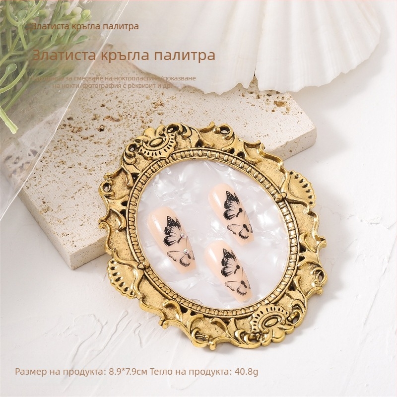 YUJIA Инструменти за нокти — палитра за гел лак 42 g, стил фоторамка, корона от имитация на раковина, комфортно покритие