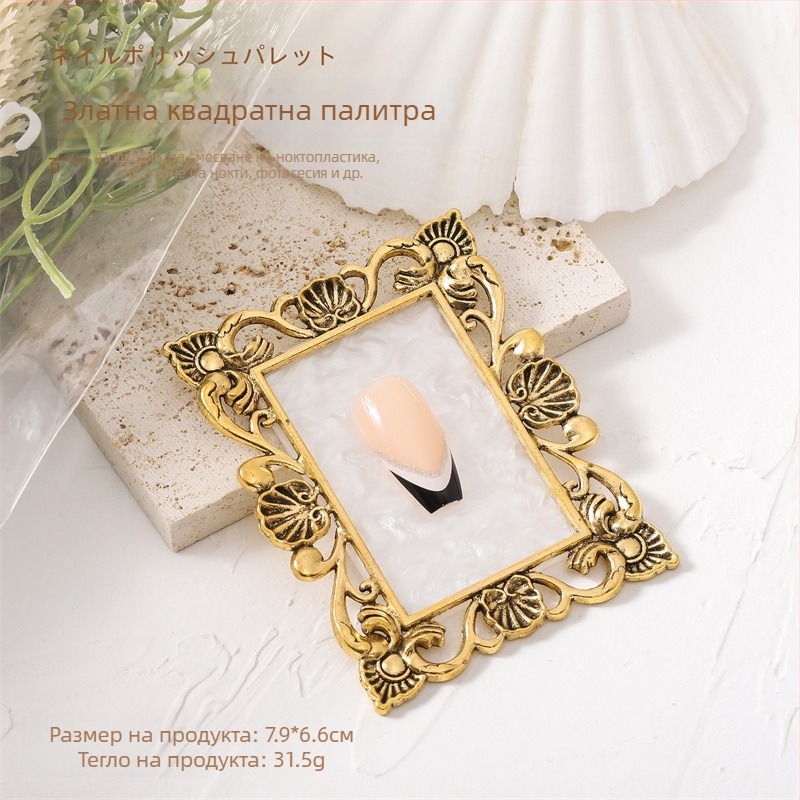 YUJIA Инструменти за нокти — палитра за гел лак 42 g, стил фоторамка, корона от имитация на раковина, комфортно покритие