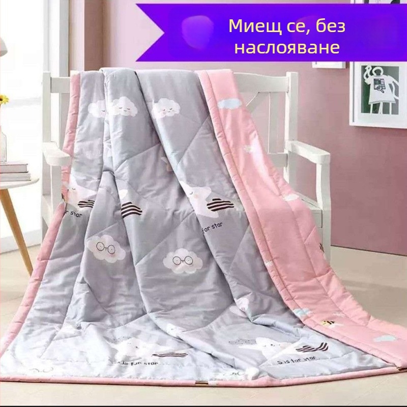 Одеяло от химическо влакно с пълнеж Silk Cotton, 1.5 кг, пролет-есен, шито и пришито