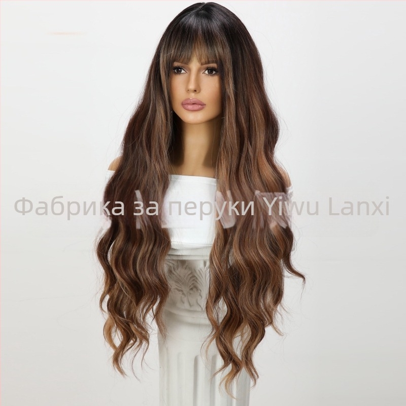 Перука от термоустойчиви нишки, големи вълни, модел SM6060, боядисваема