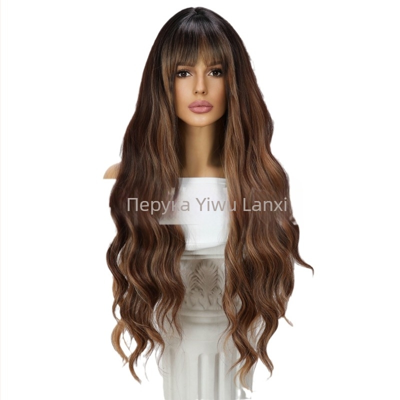 Перука от термоустойчиви нишки, големи вълни, модел SM6060, боядисваема