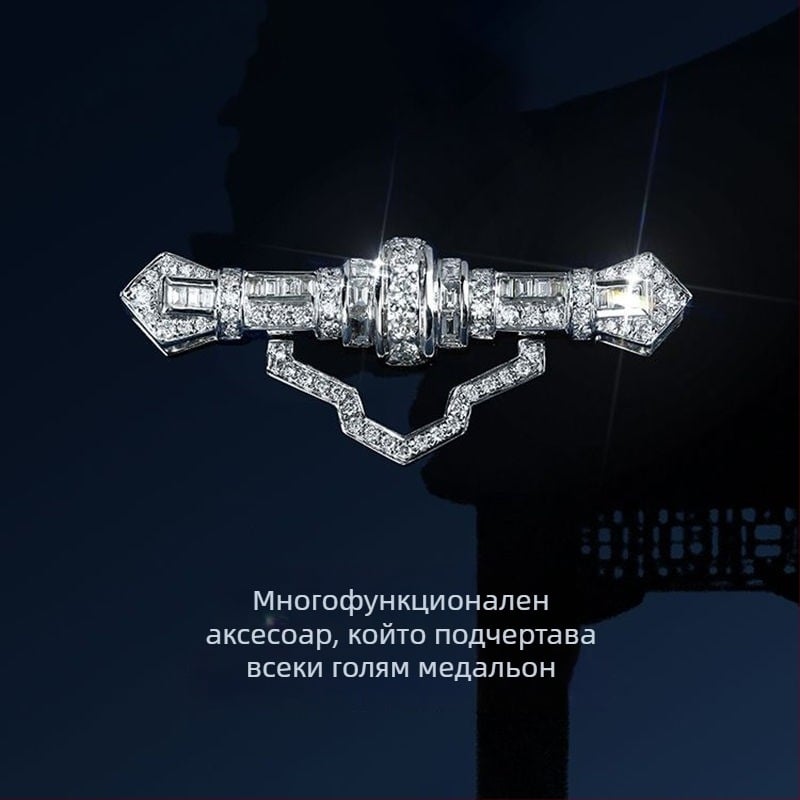 Брошка от мед с вълнообразна и U-образна форма, електроплатирана, INS стил, ретро унисекс аксесоар