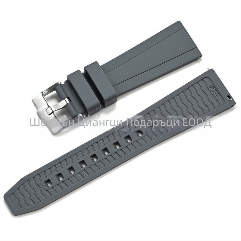 Каишка за часовник от течен силикон за Omega Seamaster 300, с механизъм за бързо освобождаване, прахоустойчива, универсална — Cheung Kei