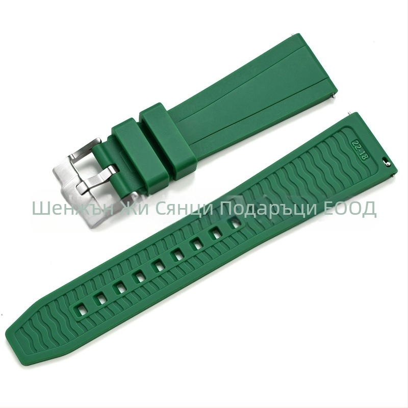 Каишка за часовник от течен силикон за Omega Seamaster 300, с механизъм за бързо освобождаване, прахоустойчива, универсална — Cheung Kei