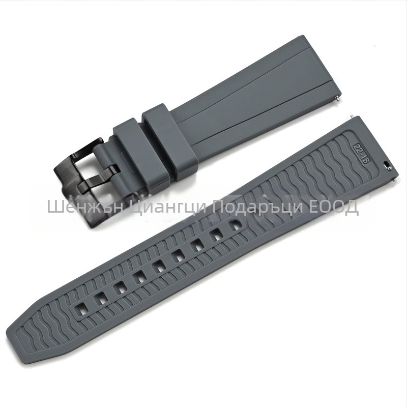 Каишка за часовник от течен силикон за Omega Seamaster 300, с механизъм за бързо освобождаване, прахоустойчива, универсална — Cheung Kei