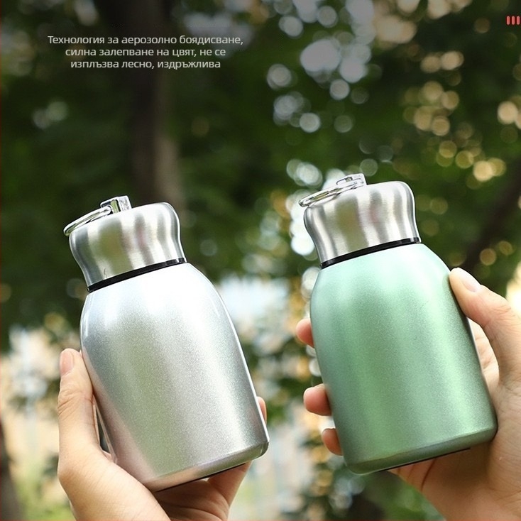 Спортна термо бутилка с вътрешна 304 неръждаема стомана и външна 201, термоизолация 6–12 часа, възможност за печат на лого, пусната през 2023 г.