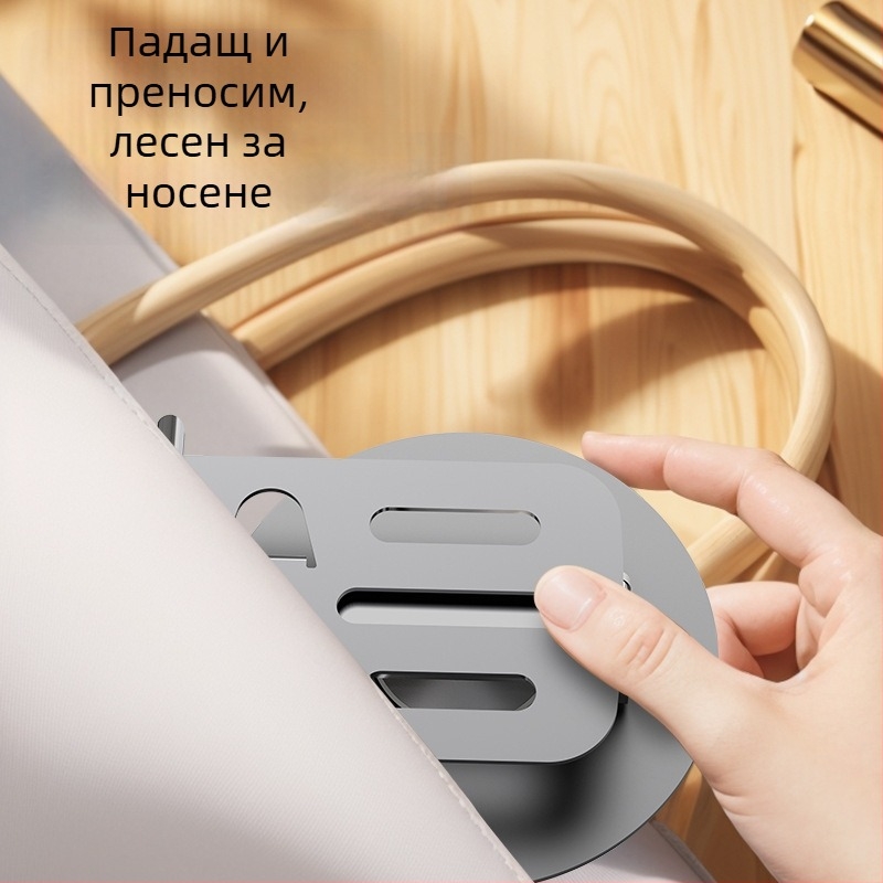 Сгъваем настолен държач за телефон и таблет – метален, минималистичен стил, за настолна употреба