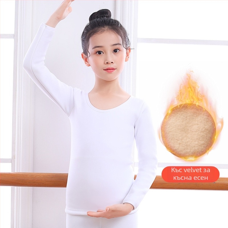 Детски латин танцов костюм, подплатен с полар, нейлонова материя 88%, зимен модел