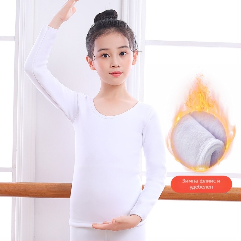 Детски латин танцов костюм, подплатен с полар, нейлонова материя 88%, зимен модел