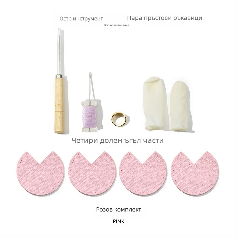 Протектор за ъгъл на чанта, кожа от горен слой, ултралек, едноцветен, стил за свободно пътуване — Mahuangshi