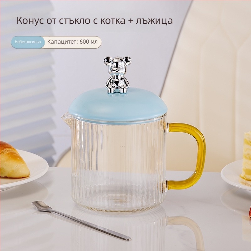 Електрическа здравословна тенджера за чай с боросиликатно стъкло, 650 ml, 220V, 360W, интелигентно таймерно автоматично изключване, електронен термостат