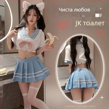 Cosplay комплект бельо за роли: JK униформа, мрежеста визия, полиестер 95-100% еластичен трикотаж