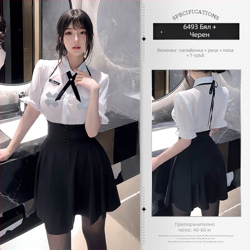 Cosplay комплект бельо за роли: JK униформа, мрежеста визия, полиестер 95-100% еластичен трикотаж