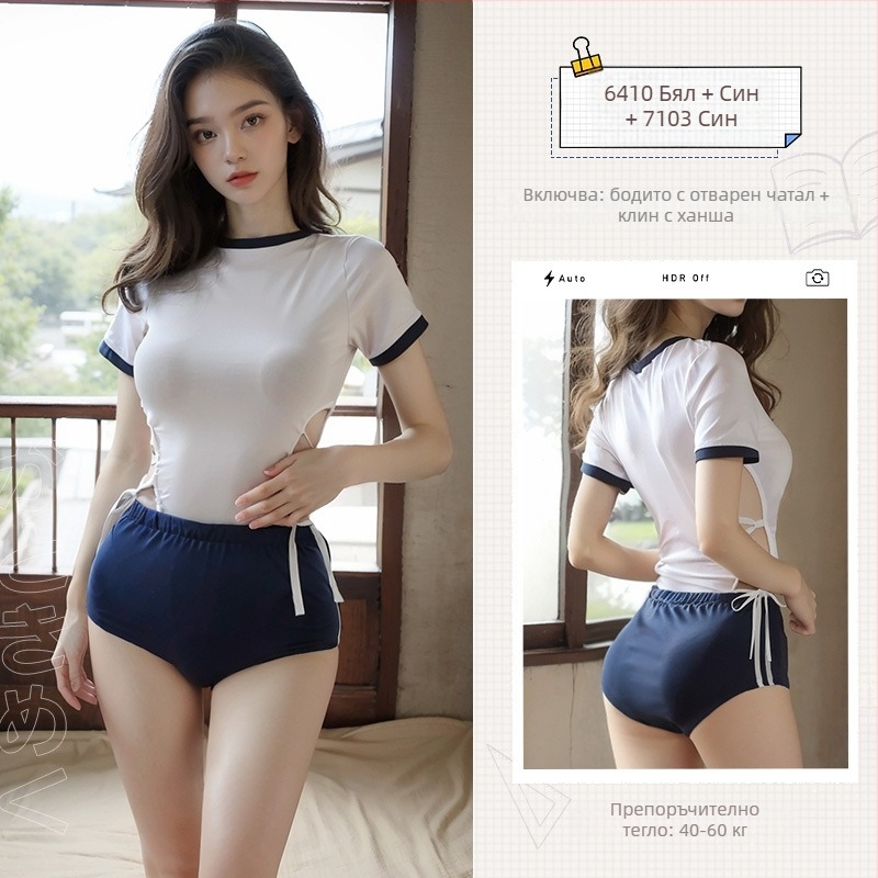 Cosplay комплект бельо за роли: JK униформа, мрежеста визия, полиестер 95-100% еластичен трикотаж