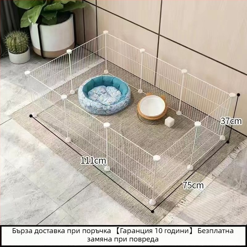 Клетка за домашни любимци от телена мрежа с модулни панели – анти-излизане
