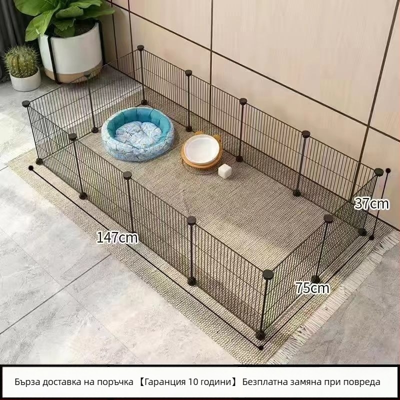 Клетка за домашни любимци от телена мрежа с модулни панели – анти-излизане