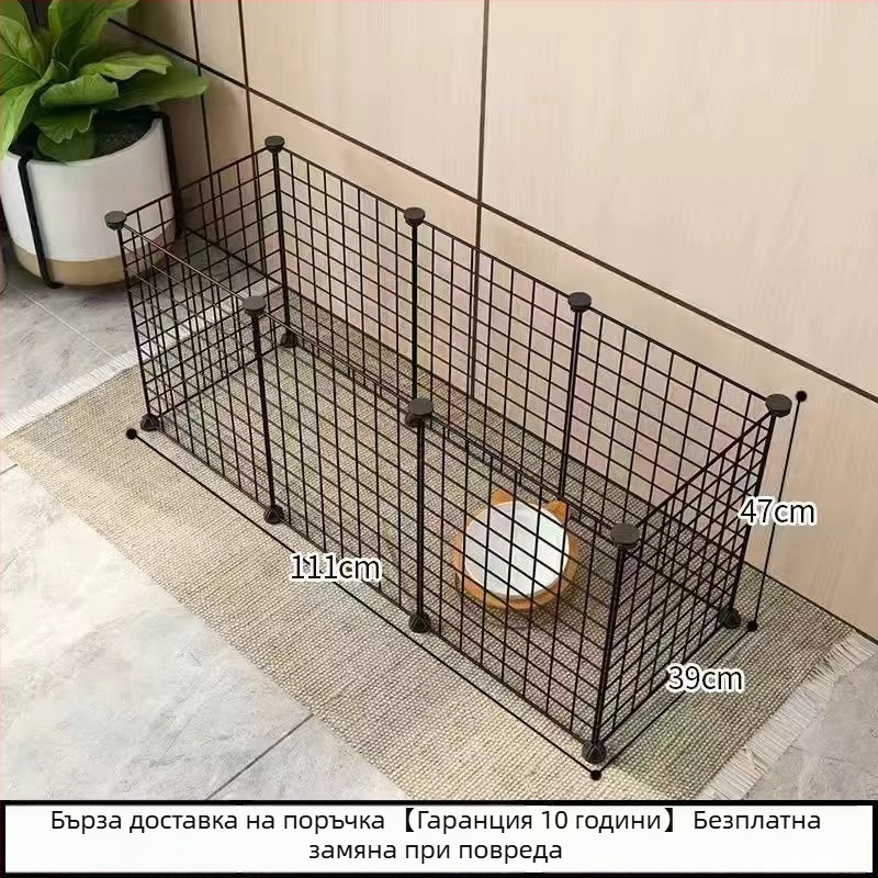 Клетка за домашни любимци от телена мрежа с модулни панели – анти-излизане