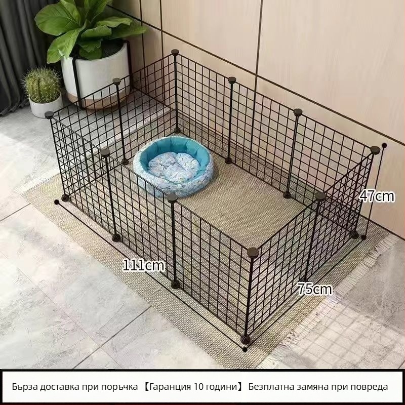 Клетка за домашни любимци от телена мрежа с модулни панели – анти-излизане