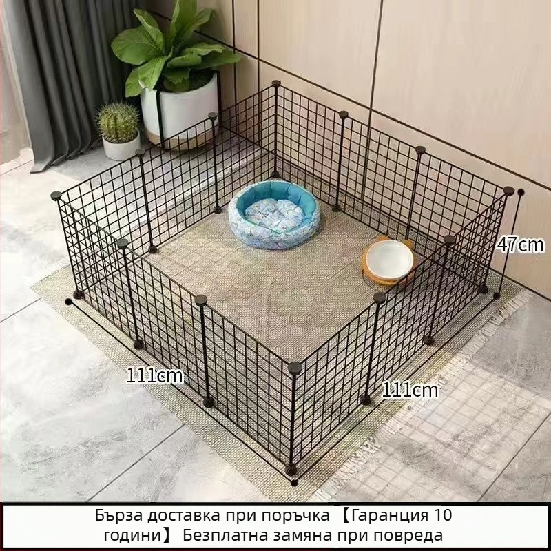 Клетка за домашни любимци от телена мрежа с модулни панели – анти-излизане
