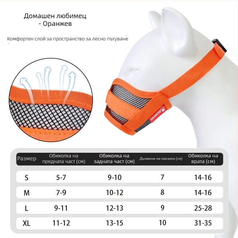 Музле за кучета – антикусиране, антилай, дишаща, регулируема, с функция за пиене
