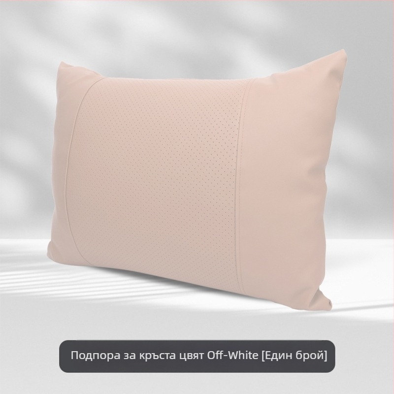 Подглавник за кола за врата с лумбална опора, универсално пасване, обшивка от изкуствена кожа, пълнител Dupont cotton