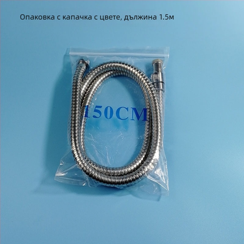 Душ маркуч от неръждаема стомана със медно ядро, модел Geying 0024, номинално налягане 1.0 MPa, работна температура 0-90°C