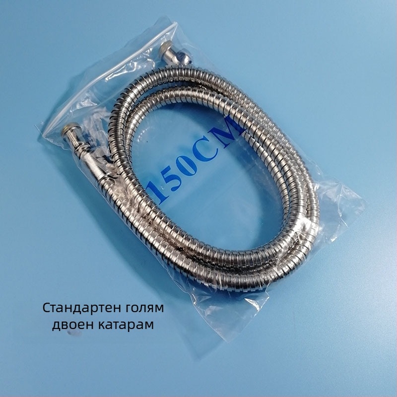 Душ маркуч от неръждаема стомана със медно ядро, модел Geying 0024, номинално налягане 1.0 MPa, работна температура 0-90°C