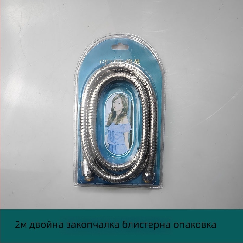 Душ маркуч от неръждаема стомана със медно ядро, модел Geying 0024, номинално налягане 1.0 MPa, работна температура 0-90°C