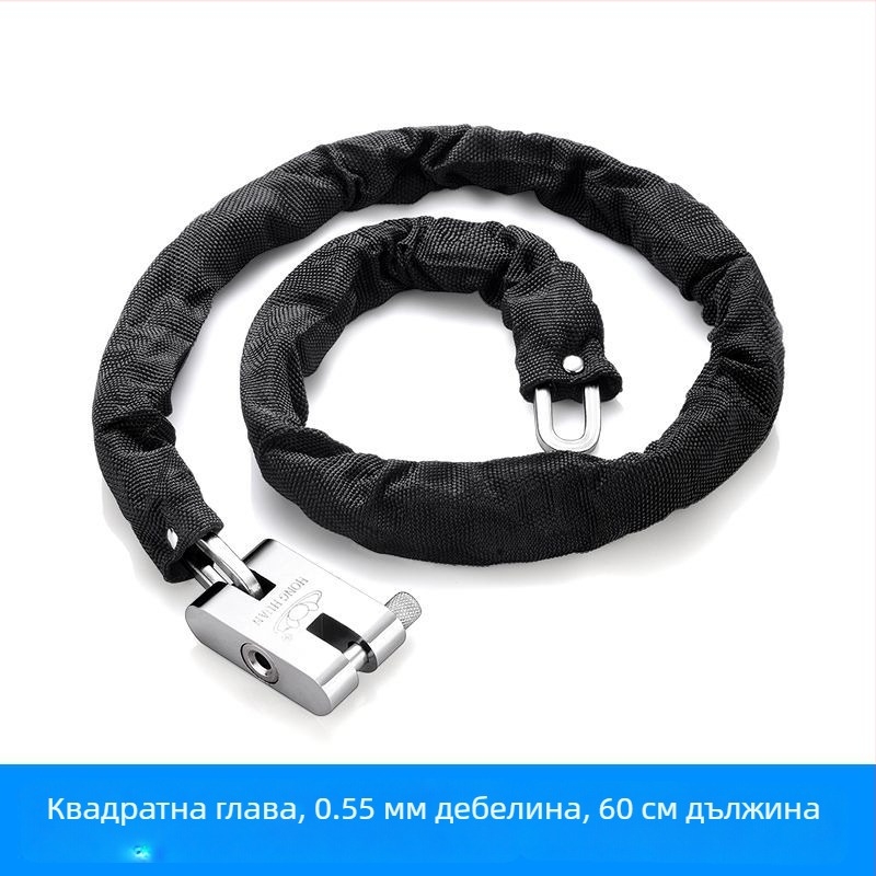 Верижно заключване с защита против кражба и срязване, стомана, модел 698573, Guangzhou Jingli, за триколки, велосипеди, мотоциклети и електрически велосипеди, модерен минималистичен дизайн.