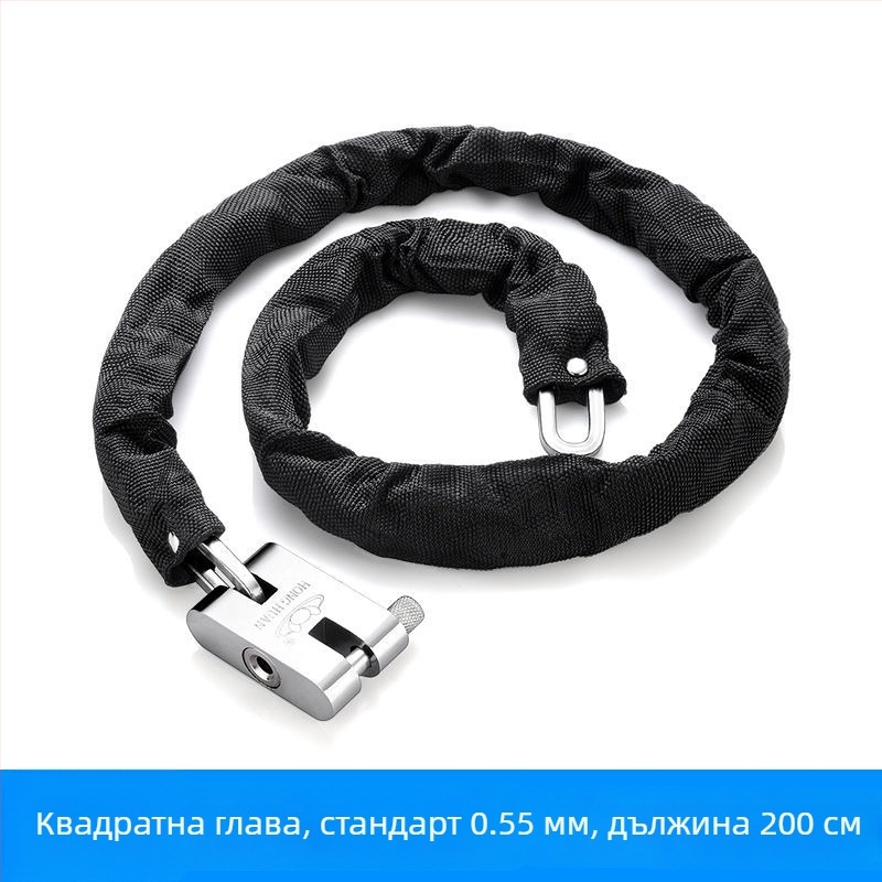 Верижно заключване с защита против кражба и срязване, стомана, модел 698573, Guangzhou Jingli, за триколки, велосипеди, мотоциклети и електрически велосипеди, модерен минималистичен дизайн.