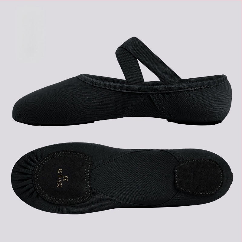 Танцови обувки Lingyan – Еластична горна част от плат, Подметка от кравешка кожа, Дишащи, Износоустойчиви, Обгръщаща опора – За възрастни унисекс, Танцови движения