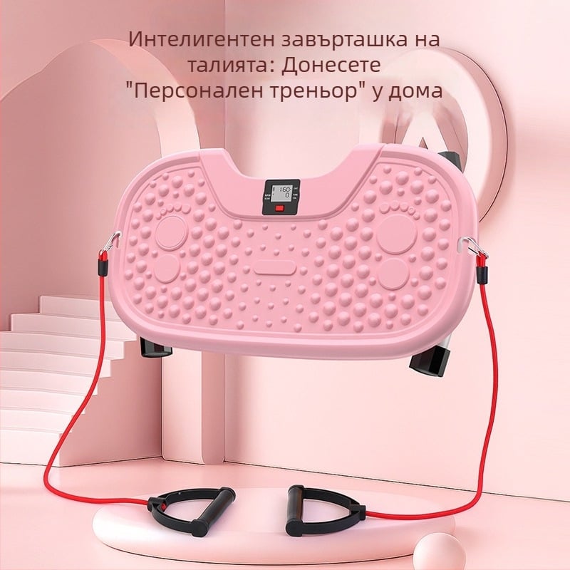 Домашно безшумно устройство за коремни упражнения с електронно отчитане на повторенията, мултифункционална въртяща платформа за талия, материал PP
