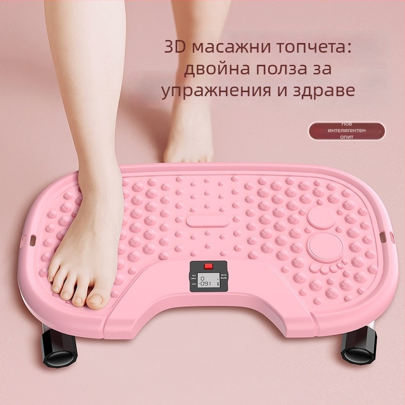 Домашно безшумно устройство за коремни упражнения с електронно отчитане на повторенията, мултифункционална въртяща платформа за талия, материал PP