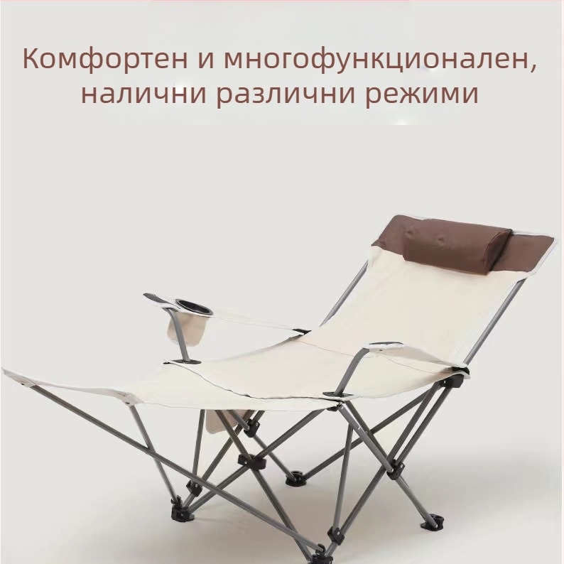 Кемпинг легло – сгъваемо за открито, преносимо с железна рамка, Oxford плат повърхност, товароподемност до 200 кг