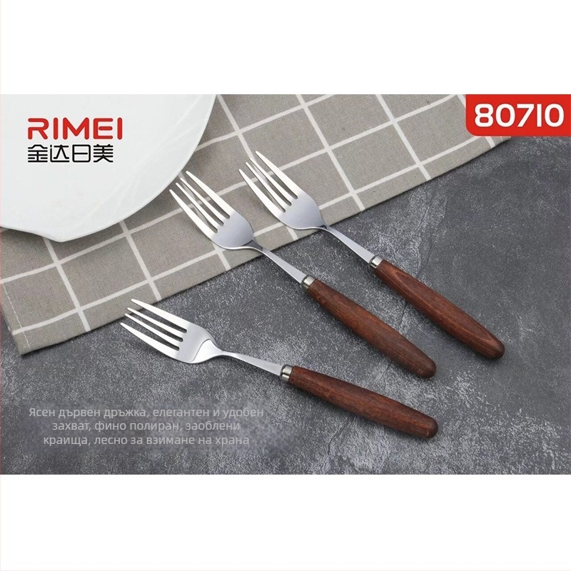 Комплект прибори за хранене: вилица и лъжица, 201 неръждаема стомана, огледално полирани, модерен минималистичен стил