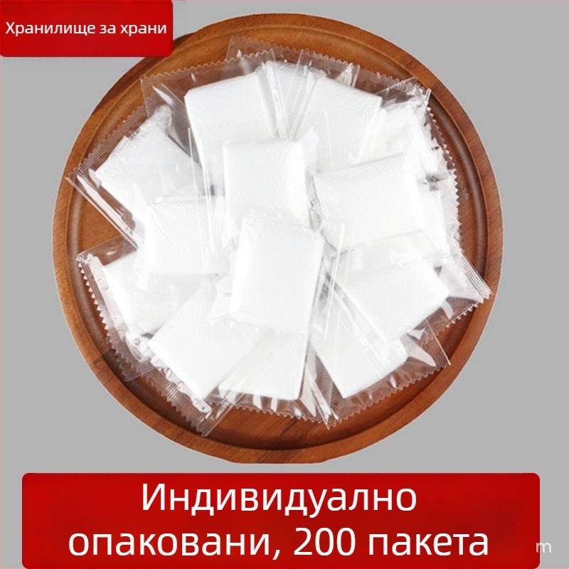 Еднократни пластмасови ръкавици, прозрачни, прахоустойчиви, 2 бр. в опаковка