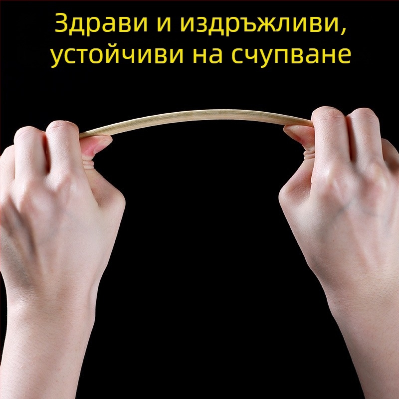 Еднократни клечки за хранене от бамбук, индивидуално опаковани за търговско обслужване на заведения, 50 двойки на опаковка, не са подходящи за микровълнова печка, биоразградими