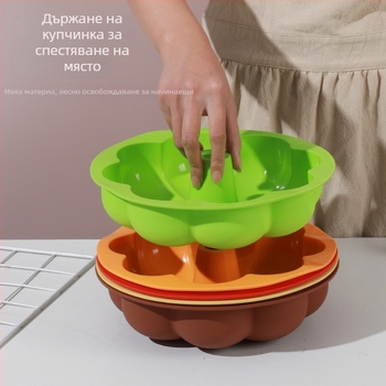 Силиконова форма за торти с нестандартна форма, хранителен силикон, устойчива на високи температури, подходяща за печене