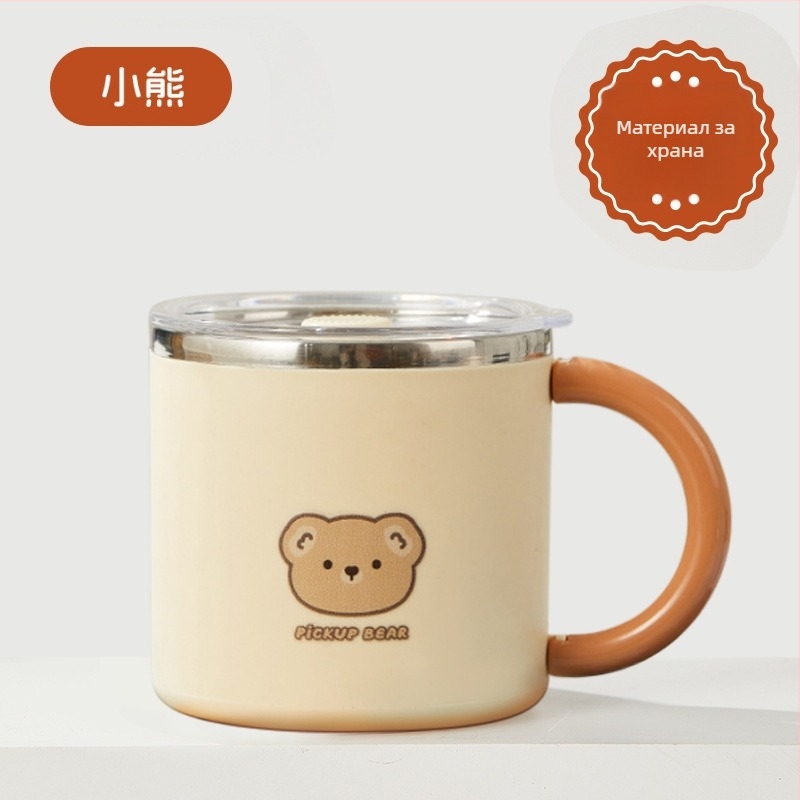 Чаша за напитки от 304 неръждаема стомана, двуслойна изолация, капак, преносима