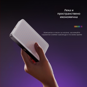 LED светлина за фотография и лайв стрийминг, преносима ръчно държана панелна лампа, мощност 10-50W, 3.7V